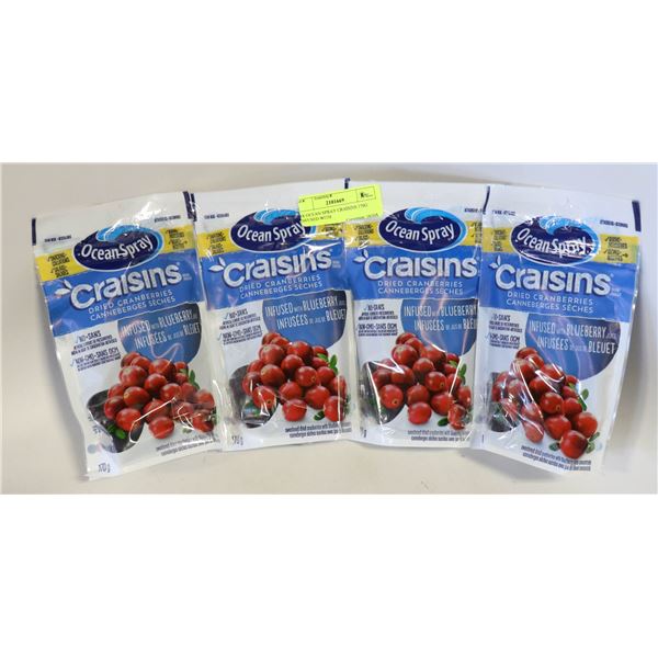 4X OCEAN SPRAY CRAISINS 170G INFUSED WITH