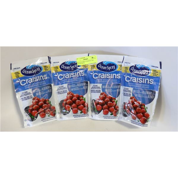 4X OCEAN SPRAY CRAISINS 170G INFUSED WITH