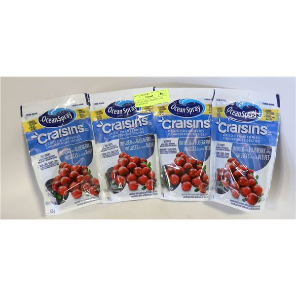 4X OCEAN SPRAY CRAISINS 170G INFUSED WITH