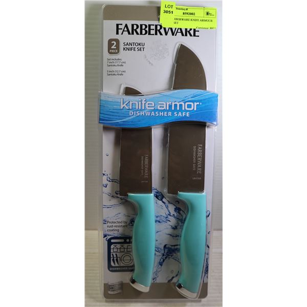 2PC FARBERWARE KNIFE ARMOUR KNIFE SET