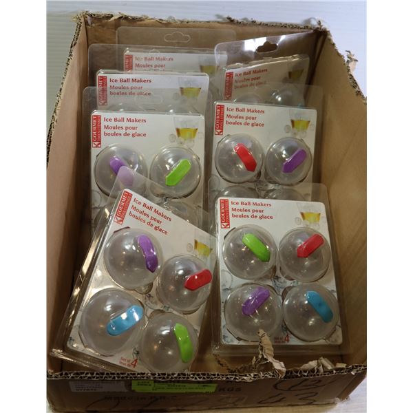 LOT OF NEW 4PC ICE CUBE BALL MAKERS