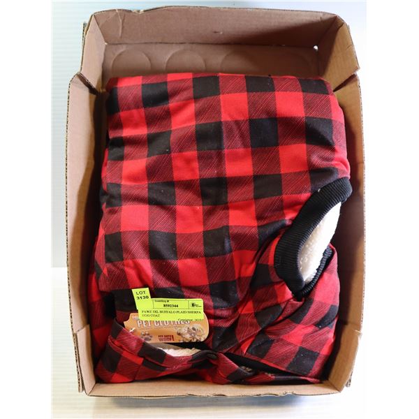 PAWZ 3XL BUFFALO PLAID SHERPA DOG COAT