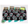 Image 1 : FOUR NEW SUGAR SKULL THEME CREW SOCKS