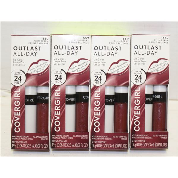 4PK COVERGIRL OUTLAST ALL DAY LIP COLOUR UP TO 24H