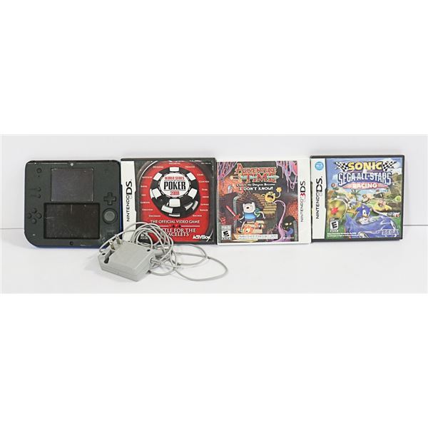 NINTENDO 2DS CONSOLE W/ 3 GAMES & CHARGER