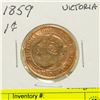 Image 1 : 1859 NARROW 9 VICTORIA 1 CENT