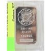 Image 1 : 1 TROY OUNCE .999 FINE SILVER BAR
