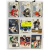 SHEET OF 9 NOTHING BUT JERSEY CARDS NHL