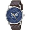 NEW FOSSIL SILVER BEZEL BROWN LEATHER STRAP WATCH