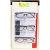 Image 1 : FOSTER GRANT LADIES READING GLASSES 3 PACK +3.00