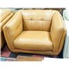 Image 2 : BROWN LEATHER SOFA WITH MATCHING CHAIR