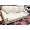 Image 1 : GENIUNE OFF WHITE LEATHER SOFA