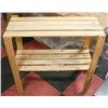 Image 1 : SOLID WOOD 2-SHELF STORAGE SHELF