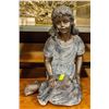 Image 1 : SITTING GIRL STATUE APPROX 2' TALL