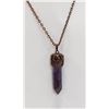 Image 1 : AMETHYST HEALING CRYSTAL NECKLACE WITH BRONZE