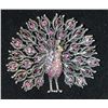 RHINESTONE PEACOCK BROOCH