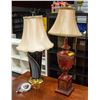 PAIR OF TABLE LAMPS APPROX 27" TALL + 30.5" TALL