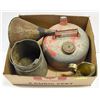 Image 1 : VINTAGE OIL AND GAS TINS + CANS