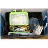 Image 1 : TOTE OF ASSORTED SHOP SUPPLIES