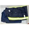 Image 1 : 2 PAIR NAVY BLUE COVERALLS SIZE 62T W/ REFLECTORS