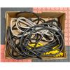 LOT OF EXTENSION CORDS INCLUDES 1 VERY HEAVY DUTY