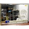 Image 1 : ETCHED PALM TREE + FLAMINGO MIRROR 20" X 28"