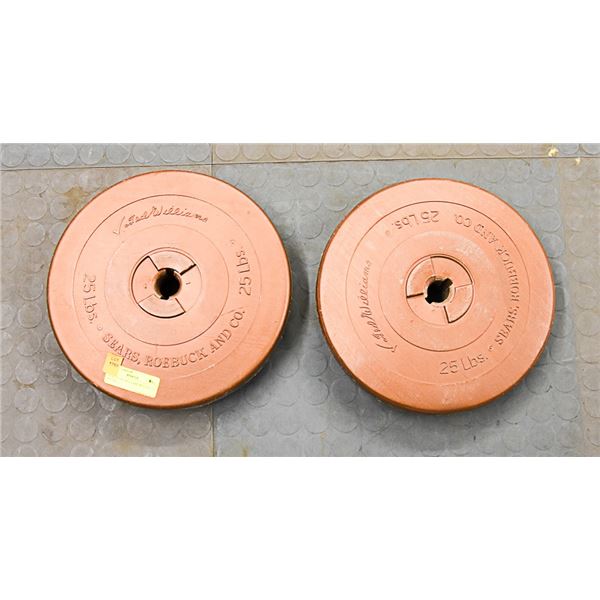 PAIR OF TED WILLIAMS WEIGHTS 25 POUND