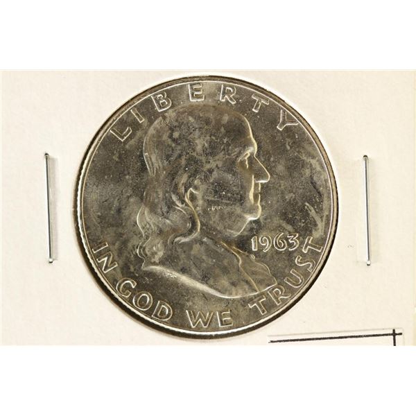 1963-D FRANKLIN HALF DOLLAR BRILLIANT UNC