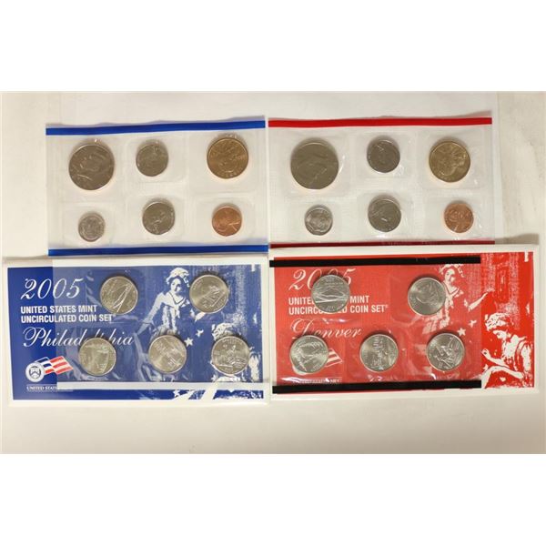 2005 US MINT SET (UNC) P/D (WITH ENVELOPE)