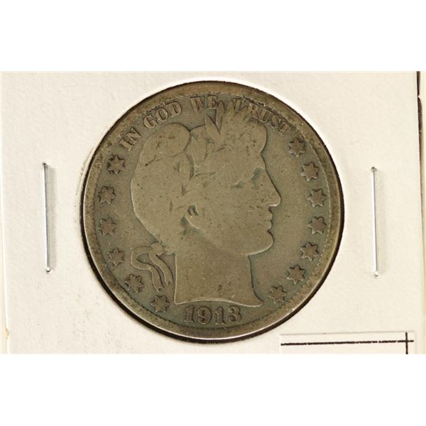 1913 BARBER HALF DOLLAR KEY DATE