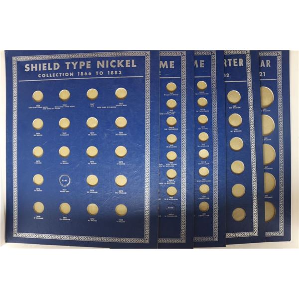 5-1938/39 WHITMAN COIN BOARDS. SHIELD NICKEL,