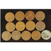 Image 1 : 13-ASSORTED 1940-57 GREAT BRITAIN HALF PENNIES