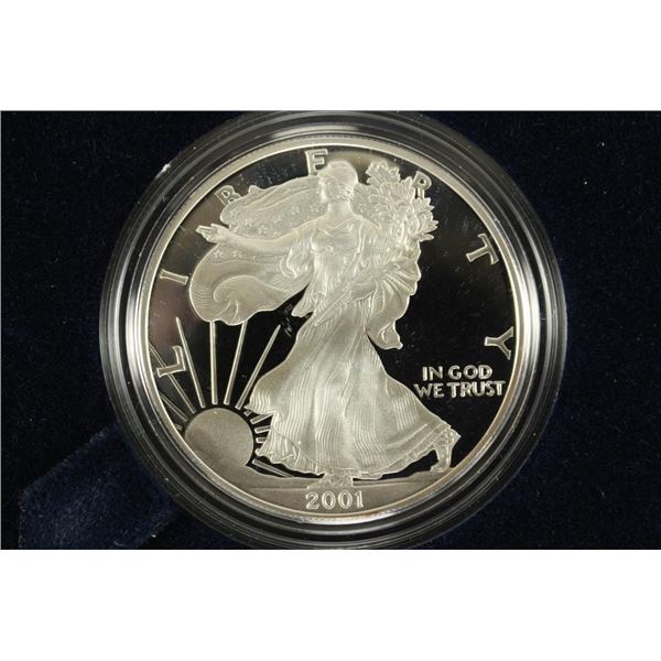 2001-W PROOF AMERICAN SILVER EAGLE