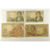 Image 1 : 4 PIECES OF FRANCE CURRENCY 2-1943 FIVE FRANCS,