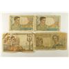 Image 2 : 4 PIECES OF FRANCE CURRENCY 2-1943 FIVE FRANCS,