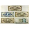 Image 1 : 5 PIECES OF CRISP UNC BRAZIL CURRENCY 1-CRUZEIRO,