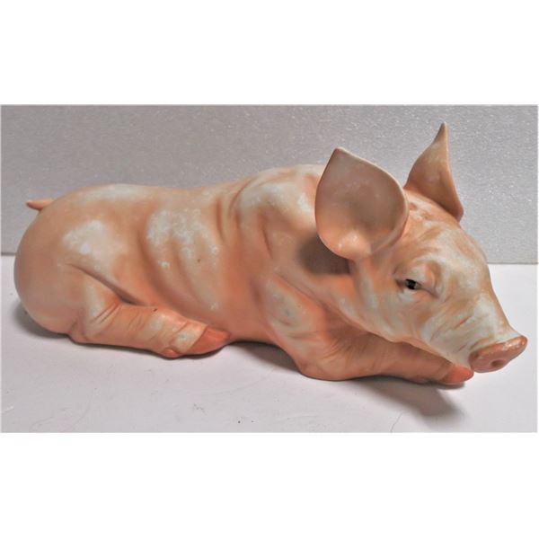 Pig Statuette - Ceramic, 6" height, >12" Length