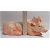 Image 3 : Pig Statuette - Ceramic, 6" height, >12" Length