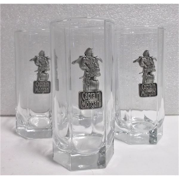 Four Captain Morgan Drink Glasses