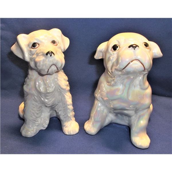 Two Dog Figurines