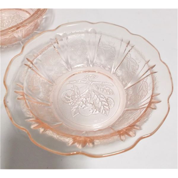Pink Bowls - One Large, Seven Small
