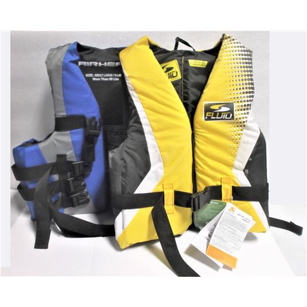 Two NEW Life Jackets - One L/XL, One 2XL/3XL