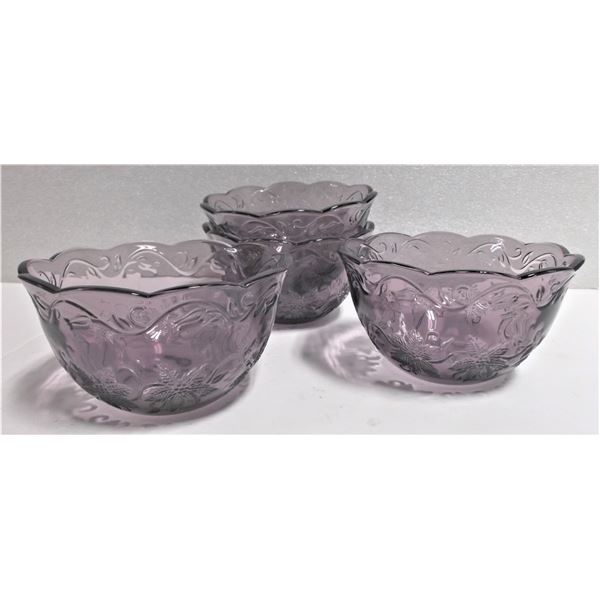Four Purple Bowls