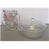 Image 2 : Four Pyrex Measuring Cups and a Casserole Dish