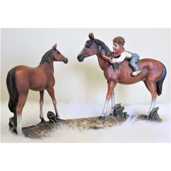 Horses with Child Statue - Proceeds to Lakeland Humane Society