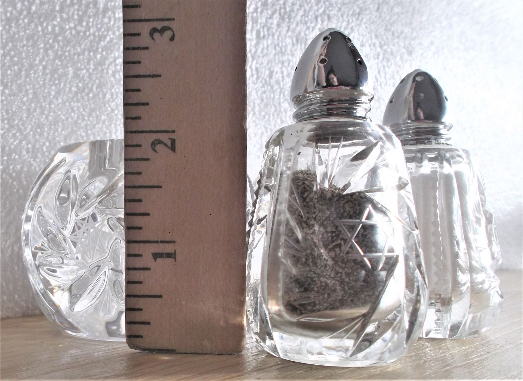 Lead Crystal Candle Holders and Salt/Pepper Shakers