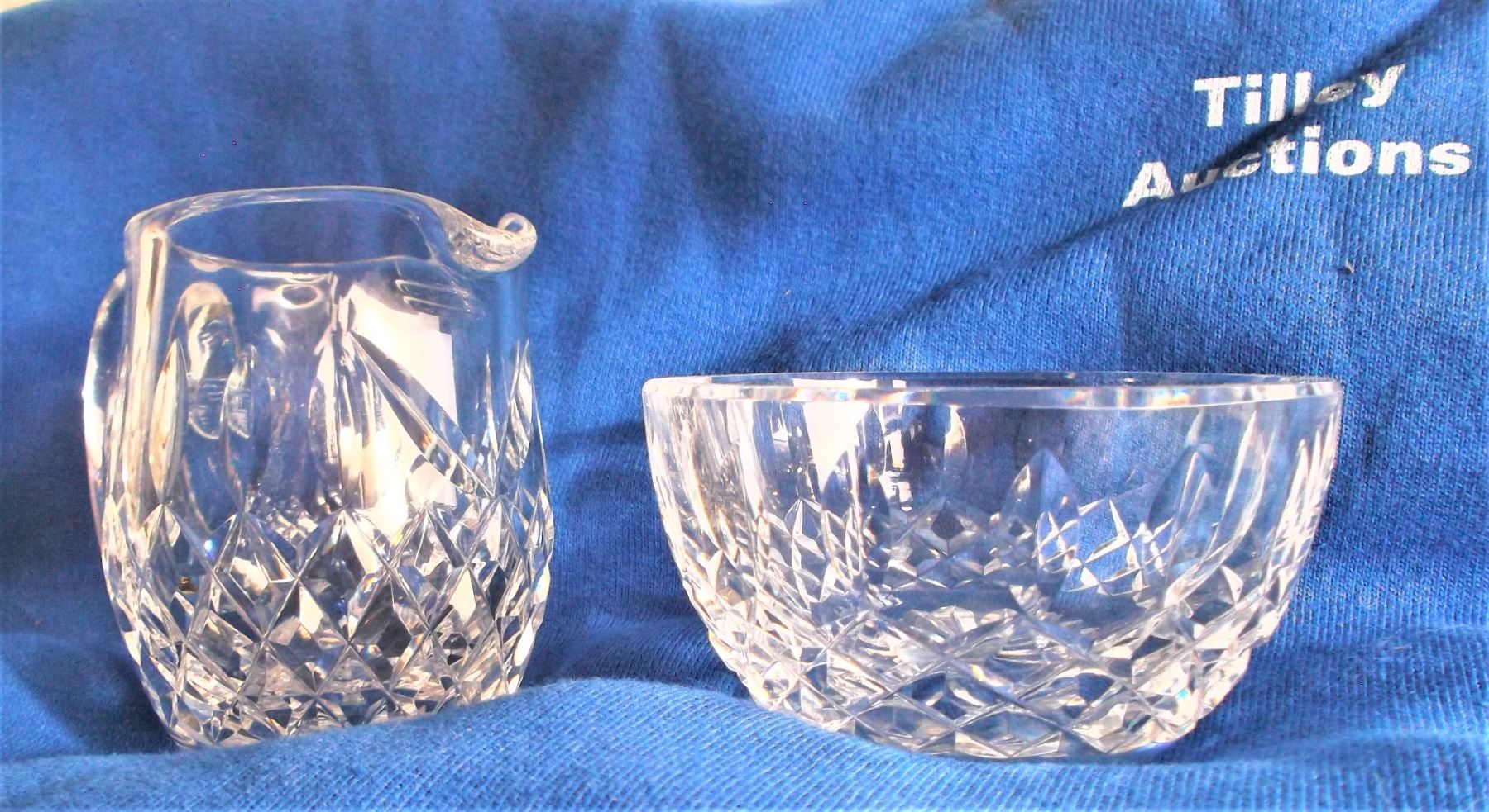 Vintage Waterford Crystal Creamer and Sugar Bowl