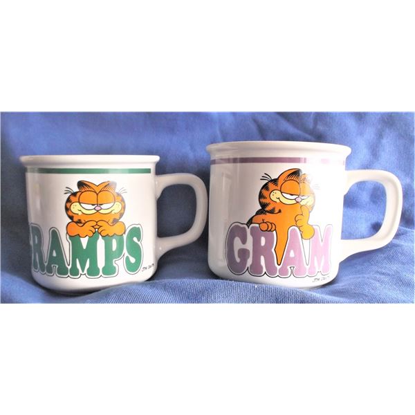 1978 Garfield Mugs - Gram and Gramps