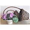 Image 1 : Porcelain Wicker Basket and Two Wicker Baskets