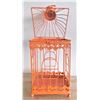 Image 3 : Orange Metal Bird Cage